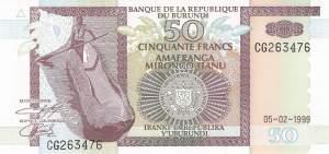 Burundi p36b 50 Francs 1999